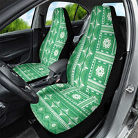 Fiji Masi All Green Car Seat Cover Tapa Pattern - Polynesian Pride