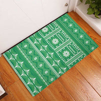 Fiji Masi All Green Rubber Doormat Tapa Pattern - Polynesian Pride