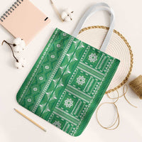 Fiji Masi All Green Tote Bag Tapa Pattern - Polynesian Pride