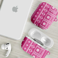 Fiji Masi All Pink AirPods Case Tapa Pattern LT01 - Polynesian Pride