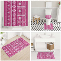 Fiji Masi All Pink Bathroom Set Tapa Pattern - Polynesian Pride