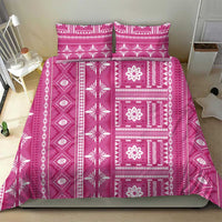 Fiji Masi All Pink Bedding Set Tapa Pattern - Polynesian Pride