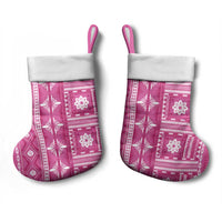 Fiji Masi All Pink Christmas Stocking Tapa Pattern - Polynesian Pride