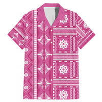 Fiji Masi All Pink Family Matching Mermaid Dress and Hawaiian Shirt Tapa Pattern - Polynesian Pride