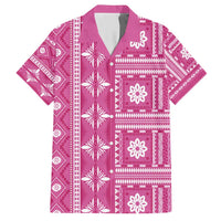 Fiji Masi All Pink Hawaiian Shirt Tapa Pattern - Polynesian Pride
