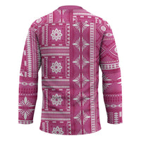Fiji Masi All Pink Hockey Jersey Tapa Pattern - Polynesian Pride