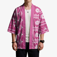 Fiji Masi All Pink Kimono Tapa Pattern - Polynesian Pride