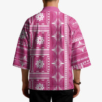 Fiji Masi All Pink Kimono Tapa Pattern - Polynesian Pride