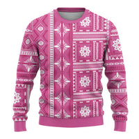 Fiji Masi All Pink Ugly Christmas Sweater Tapa Pattern - Polynesian Pride