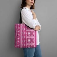 Fiji Masi All Pink Tote Bag Tapa Pattern - Polynesian Pride