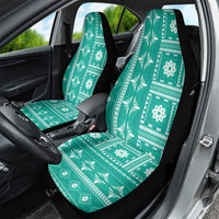 Fiji Masi All Teal Car Seat Cover Tapa Pattern - Polynesian Pride