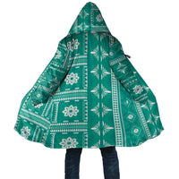 Fiji Masi All Teal Cloak Tapa Pattern - Polynesian Pride