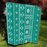 Fiji Masi All Teal Quilt Tapa Pattern - Polynesian Pride