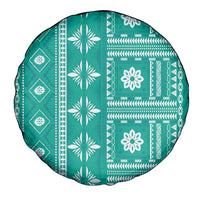 Fiji Masi All Teal Spare Tire Cover Tapa Pattern - Polynesian Pride