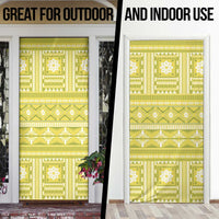 Fiji Masi All Yellow Door Cover Tapa Pattern - Polynesian Pride
