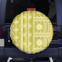 Fiji Masi All Yellow Spare Tire Cover Tapa Pattern - Polynesian Pride