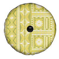 Fiji Masi All Yellow Spare Tire Cover Tapa Pattern - Polynesian Pride