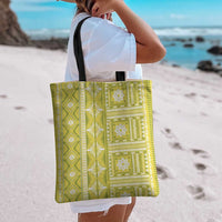 Fiji Masi All Yellow Tote Bag Tapa Pattern - Polynesian Pride