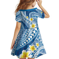 Plumeria Polynesian Blue Glitter Pattern Family Matching Tank Maxi Dress and Hawaiian Shirt LT01 - Polynesian Pride
