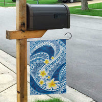 Plumeria Polynesian Blue Glitter Pattern Garden Flag LT01 - Polynesian Pride