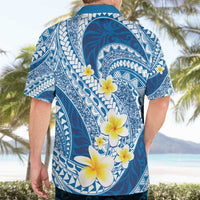 Plumeria Polynesian Blue Glitter Pattern Hawaiian Shirt LT01 - Polynesian Pride