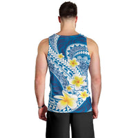 Plumeria Polynesian Blue Glitter Pattern Men Tank Top LT01 - Polynesian Pride