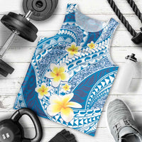 Plumeria Polynesian Blue Glitter Pattern Men Tank Top LT01 - Polynesian Pride