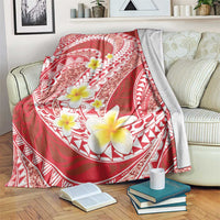 Plumeria Polynesian Coral Glitter Pattern Blanket LT01 Coral - Polynesian Pride