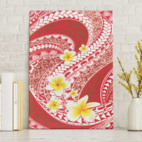 Plumeria Polynesian Coral Glitter Pattern Canvas Wall Art LT01 Without Frame Coral - Polynesian Pride