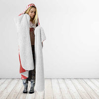 Plumeria Polynesian Coral Glitter Pattern Hooded Blanket LT01 - Polynesian Pride