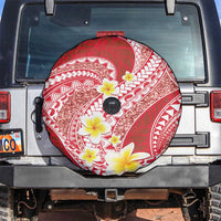 Plumeria Polynesian Coral Glitter Pattern Spare Tire Cover