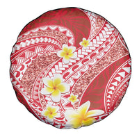 Plumeria Polynesian Coral Glitter Pattern Spare Tire Cover