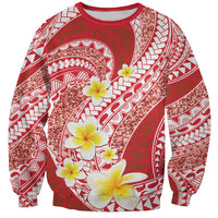 Plumeria Polynesian Coral Glitter Pattern Sweatshirt LT01 Unisex Coral - Polynesian Pride