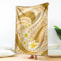 Plumeria Polynesian Gold Glitter Pattern Blanket LT01 - Polynesian Pride
