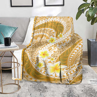 Plumeria Polynesian Gold Glitter Pattern Blanket LT01 - Polynesian Pride