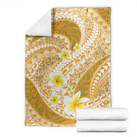 Plumeria Polynesian Gold Glitter Pattern Blanket LT01 - Polynesian Pride