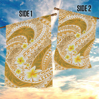 Plumeria Polynesian Gold Glitter Pattern Garden Flag LT01 - Polynesian Pride
