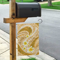 Plumeria Polynesian Gold Glitter Pattern Garden Flag LT01 - Polynesian Pride