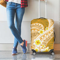 Plumeria Polynesian Gold Glitter Pattern Luggage Cover