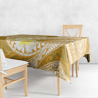 Plumeria Polynesian Gold Glitter Pattern Tablecloth LT01 - Polynesian Pride