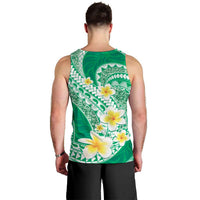 Plumeria Polynesian Green Glitter Pattern Men Tank Top LT01 - Polynesian Pride