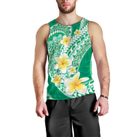 Plumeria Polynesian Green Glitter Pattern Men Tank Top LT01 - Polynesian Pride