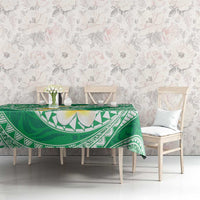 Plumeria Polynesian Green Glitter Pattern Tablecloth LT01 - Polynesian Pride