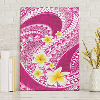 Plumeria Polynesian Pink Glitter Pattern Canvas Wall Art LT01 Without Frame Pink - Polynesian Pride
