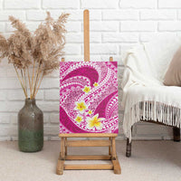 Plumeria Polynesian Pink Glitter Pattern Canvas Wall Art LT01 - Polynesian Pride