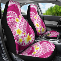 Plumeria Polynesian Pink Glitter Pattern Car Seat Cover
