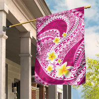Plumeria Polynesian Pink Glitter Pattern Garden Flag LT01 House Flag Pink - Polynesian Pride