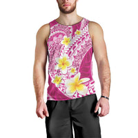 Plumeria Polynesian Pink Glitter Pattern Men Tank Top LT01 - Polynesian Pride