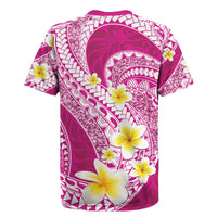 Plumeria Polynesian Pink Glitter Pattern Rugby Jersey