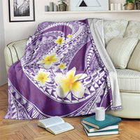 Plumeria Polynesian Purple Glitter Pattern Blanket LT01 Purple - Polynesian Pride